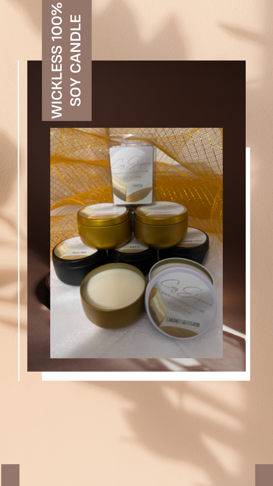 Elegant Wickless Soy Candle – Hand-Poured, Fire-Free Luxury